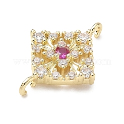 真鍮製ラインストーンペンダント  花のチャーム  14KGP本金メッキ  15x21x3.2mm&nbsp;RB-CBAA948-02G