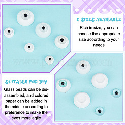 12 пара 6 стилей полукруглых акриловых глаз для изготовления кукол&nbsp;DIY-OC0013-18