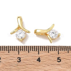 Ciondoli in ottone zirconi chiari micro pavé&nbsp;KK-D289-05G