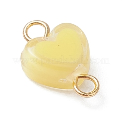 6 шт. 6-х цветные акриловые бусины в форме сердца-соединителя PALLOY-JF03342-01