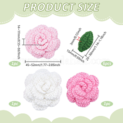 9 шт. аксессуары для украшений из хлопка ручной работы крючком&nbsp;DIY-PH0033-39B