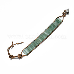 Коровьей кожаные браслеты шнура BJEW-R309-01A-08