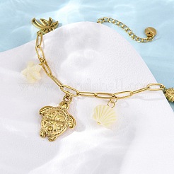 Браслеты с подвесками из нержавеющей стали 304&nbsp;BJEW-L708-06G