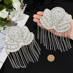 2 шт. кисточка с цветочным узором и стразами с фетровыми эполетами&nbsp;FIND-FH0011-95A