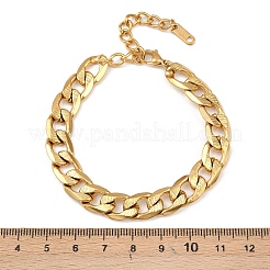 Браслеты из кубинской цепочки из нержавеющей стали 304 для женщин BJEW-C129-04G