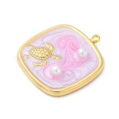 Эмалевые подвески из нержавеющей стали 304 на тему океана&nbsp;STAS-Q352-03G-A