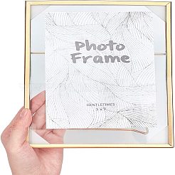 Стеклянная рамка для фотографий с железным мольбертом AJEW-WH0021-58A