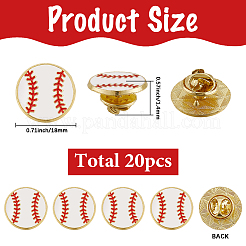 20 шт. спортивные эмалевые значки&nbsp;JEWB-SC0001-62B