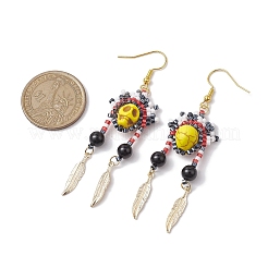 Железная болтающаяся серьга&nbsp;EJEW-MZ00189-04