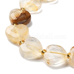 Бусы из натурального желтого гематоидного кварца&nbsp;G-B044-B18-01