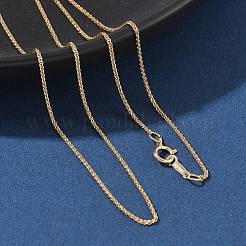 Латунные ожерелья из цепочек пшеницы для женщин и мужчин NJEW-Z068-12G