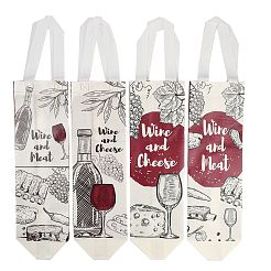 Нетканые многоразовые складные подарочные пакеты для винных бутылок с ручкой ABAG-C012-02