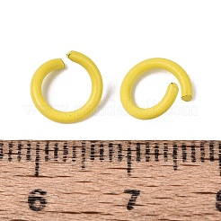 スプレー塗装された鉄のオープン丸カン  ゴールド  18ゲージ  8.5x1mm  内径：5.5mm  約5050個/1000g&nbsp;IFIN-T017-04B-25