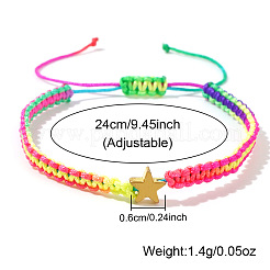 Регулируемые плетеные браслеты из полиэфирной нити QM0575