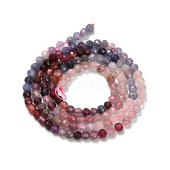 Нити бусин из натурального танзанита и цветной шпинели G-Z106-A04-3mm