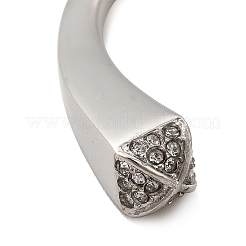 Кристалл горный хрусталь простой тонкий открытый браслет-манжета&nbsp;LS-BJEW-F443-01P