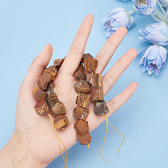 Грубые необработанные нити бусин из натурального тигрового глаза G-OC0003-77