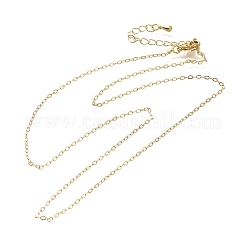 Стойка покрытие латунный кабель цепи ожерелья для женщин NJEW-M048-01G