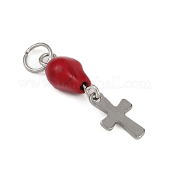 Подвески в виде черепа из синтетической бирюзы&nbsp;PALLOY-JF04214-03