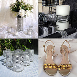 Пластиковый 24 ряд горный хрусталь сетка рулон&nbsp;AJEW-TA0001-09