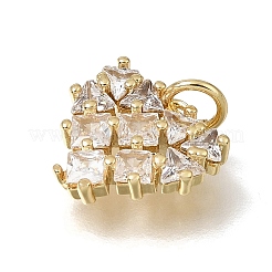 Charms in ottone zirconi a pavé di ottone&nbsp;CU-CBAEEA8-13A-G