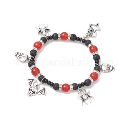 Браслеты с подвесками из сплава на Хэллоуин BJEW-TA00676