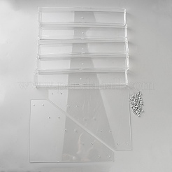 Прозрачный акриловый 5 слой лака для ногтей стойка для демонстрации&nbsp;ODIS-WH0038-215B