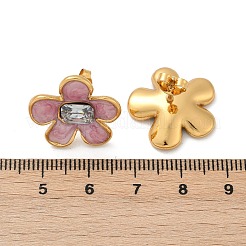 Серьги-гвоздики в форме цветка из нержавеющей стали 304 EJEW-S268-01G-A