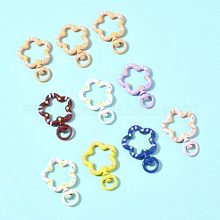 10 шт. окрашенных распылением сплавных поворотных карабинных застежек FIND-FS0004-56