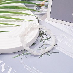 Браслет из натуральных радужных бусин из лунного камня для детей BJEW-JB07031-01