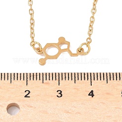 Ожерелья с подвесками из нержавеющей стали 304 с химическим символом NJEW-Z073-03G-04