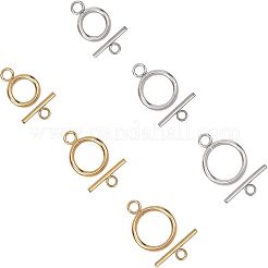 304ステンレススチールトグル留め具  ゴールデン·ステンレス鋼色  6.8x5.2x1.1cm  24セット /箱&nbsp;STAS-UN0004-08