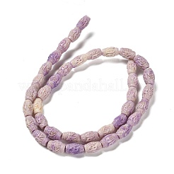 Fili di perline intagliate tinte con conchiglia sintetica&nbsp;SHEL-D081-04A