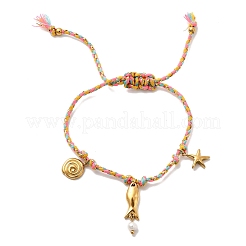 Браслеты из нержавеющей стали Ocean Series 304&nbsp;BJEW-K237-16A-G