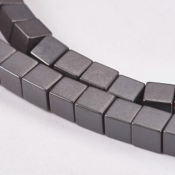 Chapelets de perles en hématite synthétique sans magnétiques&nbsp;G-J170B-3x3mm-03