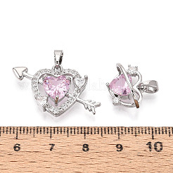 Латунные микро проложить кубического циркония подвески KK-T072-56P