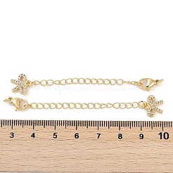 Латунные микро-паве кубические цирконии заканчиваются цепочками KK-U043-06G