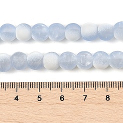 Bereift Knistern Glasperlen Stränge&nbsp;GLAA-U001-6mm-M14
