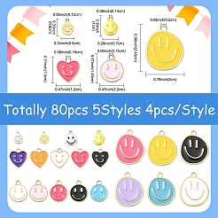 80шт 20 стиля сплава эмалевые подвески&nbsp;ENAM-YW0006-69