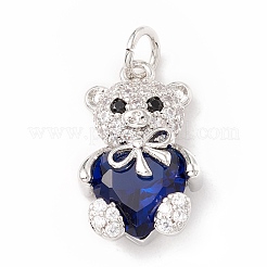 Латунные микро проложить кубического циркония подвески ZIRC-P098-02P