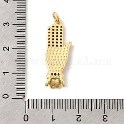 Ottone micro spianare pendenti zirconi&nbsp;KK-K302-20B-G