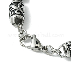 Браслеты из текстурированной цепочки из нержавеющей стали 304 для женщин и мужчин BJEW-C063-11AS