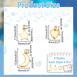 12шт 3 стиля латунные подвески&nbsp;KK-AR0003-49