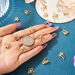 16шт 8 стиля латунные микропаве кубические циркониевые подвески KK-TA0002-16