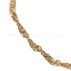 304 нержавеющая сталь сингапурская цепочка браслет изготовление&nbsp;AJEW-JB01321-01