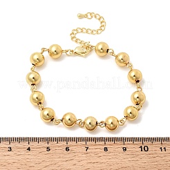 Браслеты из латуни с круглыми звеньями для женщин&nbsp;BJEW-H639-12G