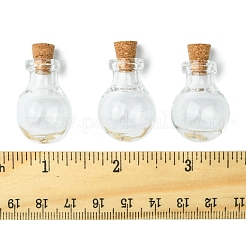 8 шт. круглая стеклянная бутылка для контейнеров для бусин BOTT-FS0001-03