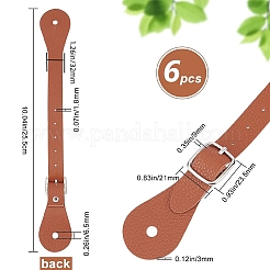 6 Stück Sporenriemen aus PU-Leder&nbsp;FIND-GF0009-27B