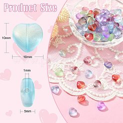 100шт прозрачная гальваническая матовая стеклянная бусина&nbsp;EGLA-CJ0001-20