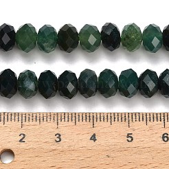 Природные моховой агат бисер нитей G-Z111-A54